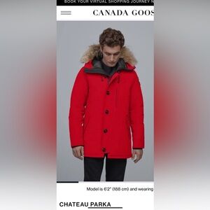 Rare Canada Goose Chateau Parak in RED!! An iconic classic with all the style.